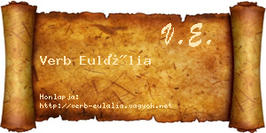 Verb Eulália névjegykártya